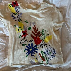 Anthropologie Maeve Cream Tee